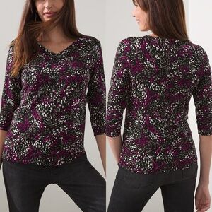 Chico’s NEW Droplets High Wide Tee Top Sz M